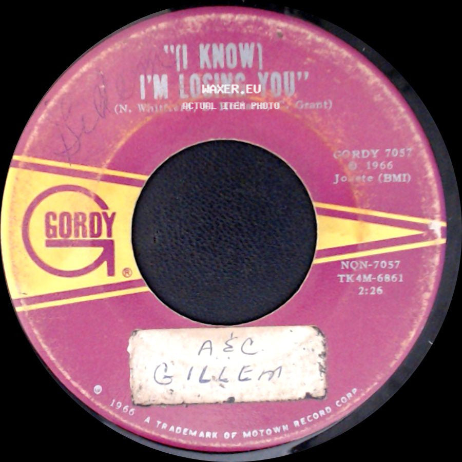 The Temptations - I Know I'm Losing You / I Couldn't Cry If I Wanted To side A