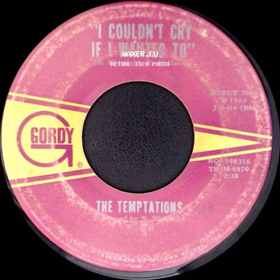 The Temptations - I Know I'm Losing You / I Couldn't Cry If I Wanted To side B