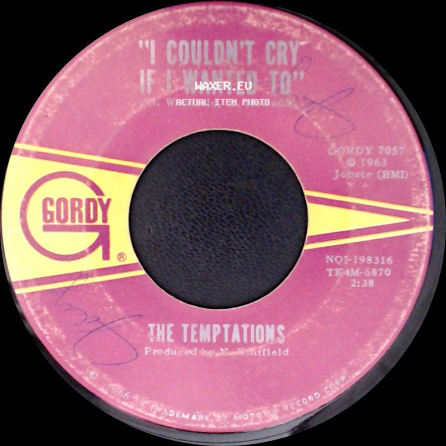 The Temptations - I Couldn't Cry If I Wanted To / I Know I'm Losing You side A
