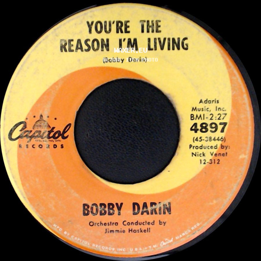 Bobby Darin - You're The Reason I'm Living / Now You're Gone side A