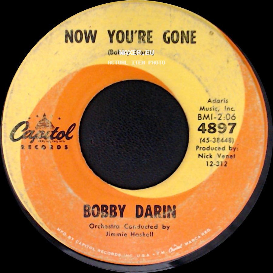 Bobby Darin - You're The Reason I'm Living / Now You're Gone side B