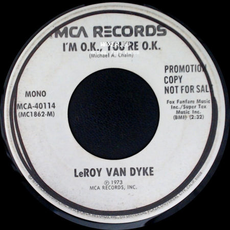 Leroy Van Dyke - I'm O.K., You're O.K. / Every Time Seems Like The First Time side A