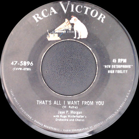 Jaye P. Morgan - Dawn / That's All I Want From You side B