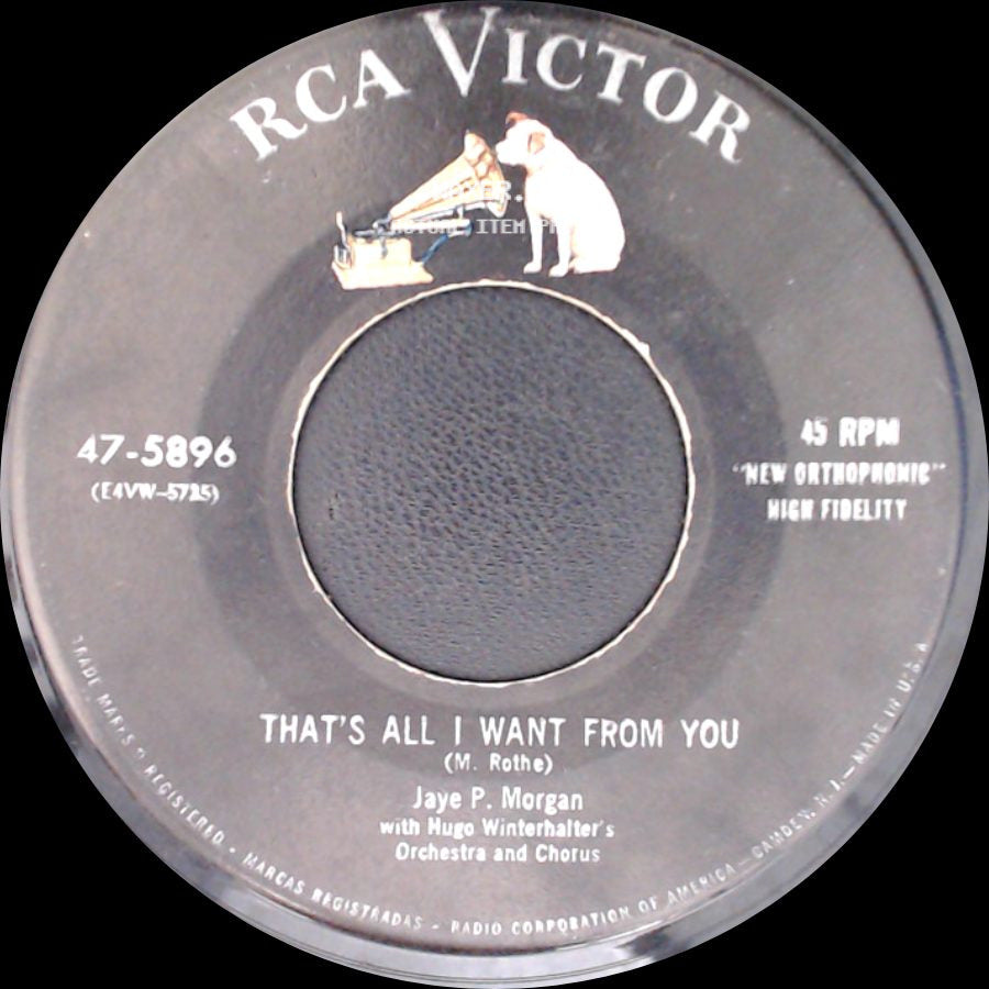 Jaye P. Morgan - Dawn / That's All I Want From You side B