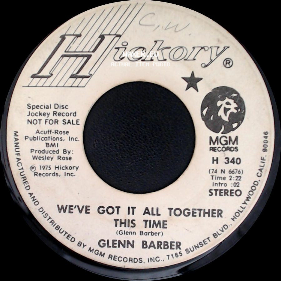 Glenn Barber - We've Got It All Together This Time / She's No Ordinary Woman (Ordinarily) side A