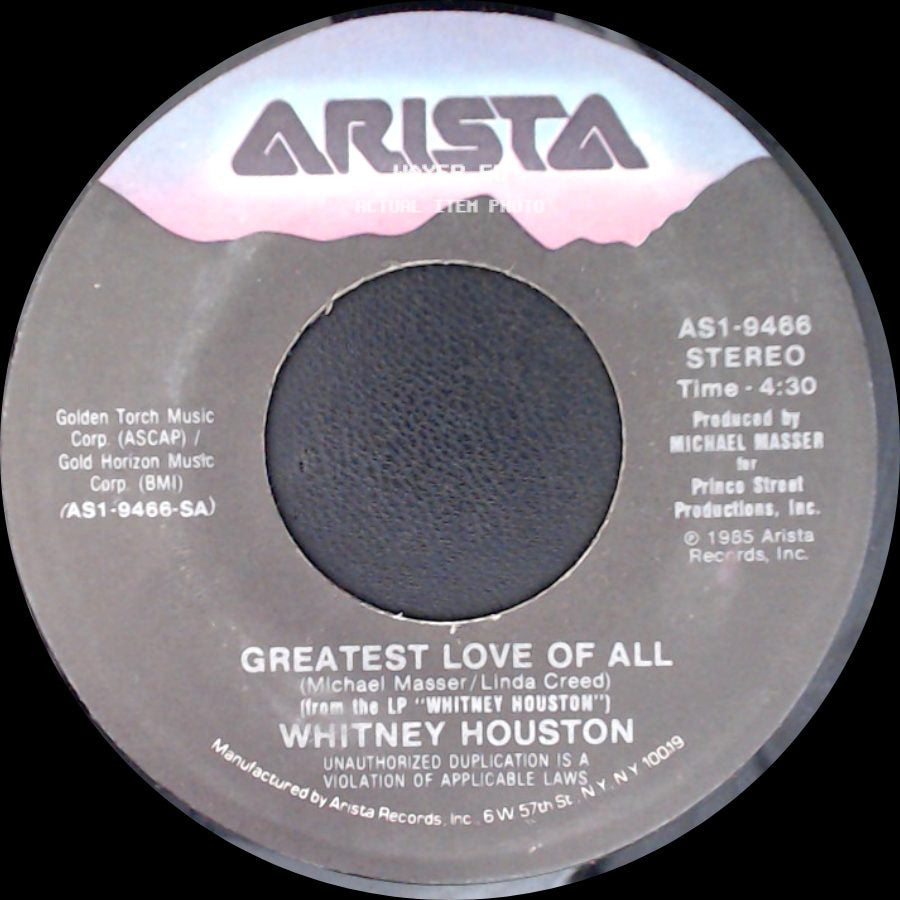 Whitney Houston - Greatest Love Of All / Thinking About You side A