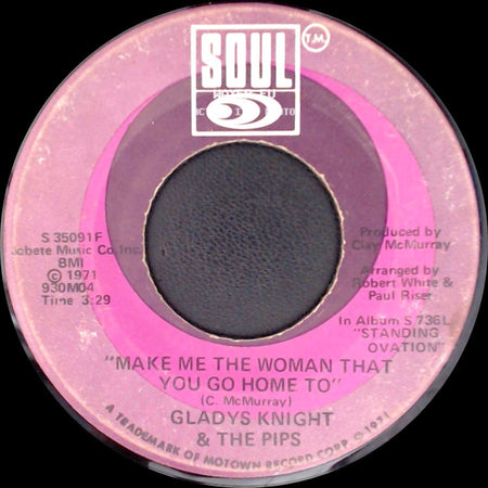 Gladys Knight & The Pips - Make Me The Woman That You Go Home To / It's All Over But The Shoutin' side A