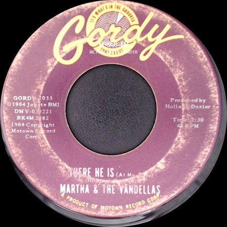 Martha & The Vandellas - Dancing In The Street / Where He Is (At My Door) side B