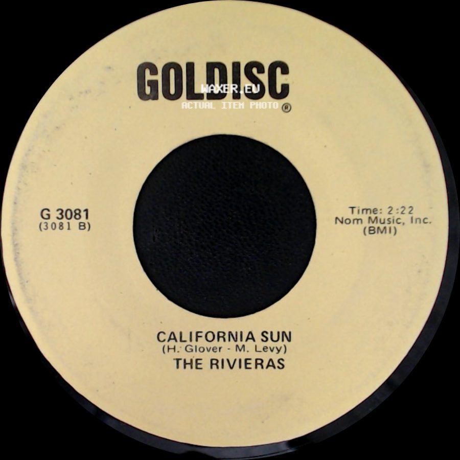 The Rivieras / The Shadows Of Knight - California Sun / Gloria side A