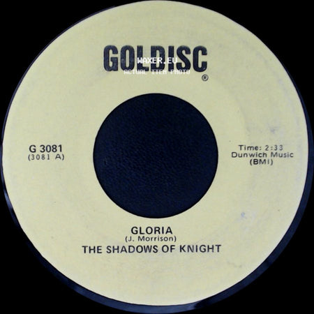 The Rivieras / The Shadows Of Knight - California Sun / Gloria side B