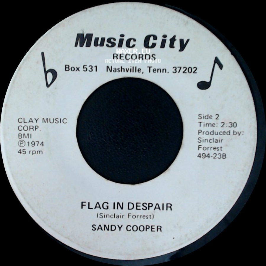 Sandy Cooper - Girl Of Mine / Flag In Despair side B
