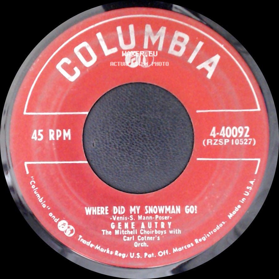 Gene Autry - Freddie, The Little Fir Tree / Where Did My Snowman Go! side B