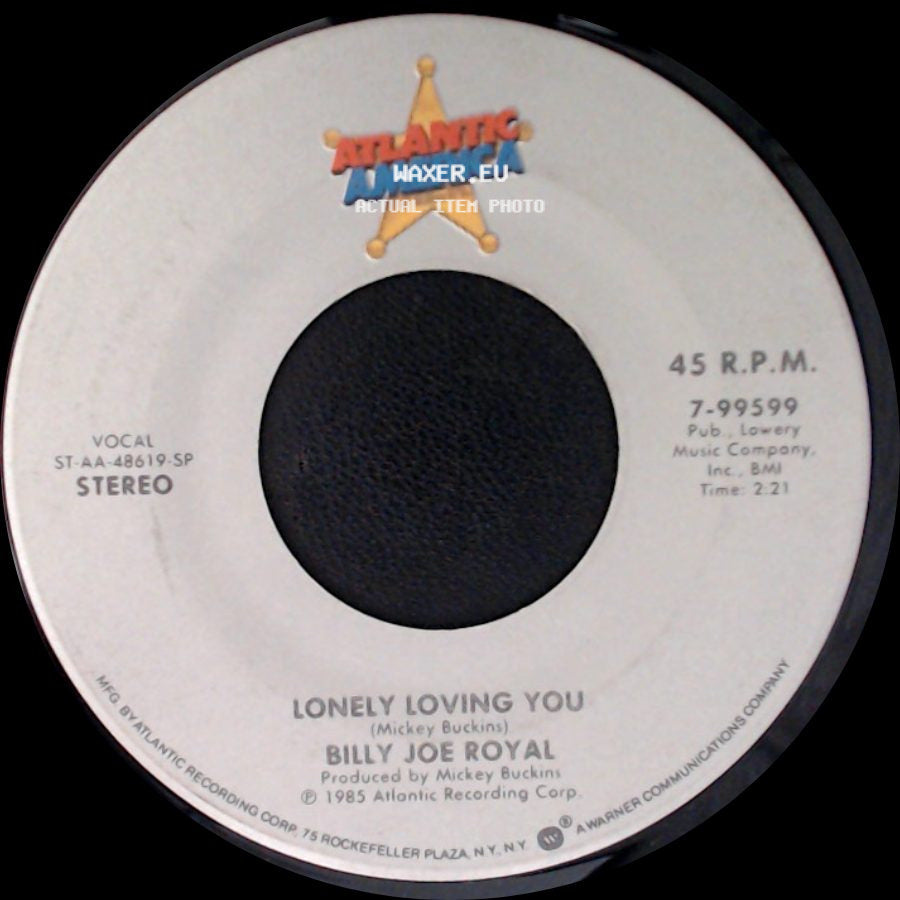 Billy Joe Royal - Burned Like A Rocket / Lonely Loving You side B