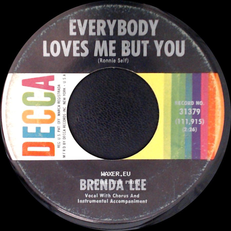 Brenda Lee - Here Comes That Feelin' / Everybody Loves Me But You side B