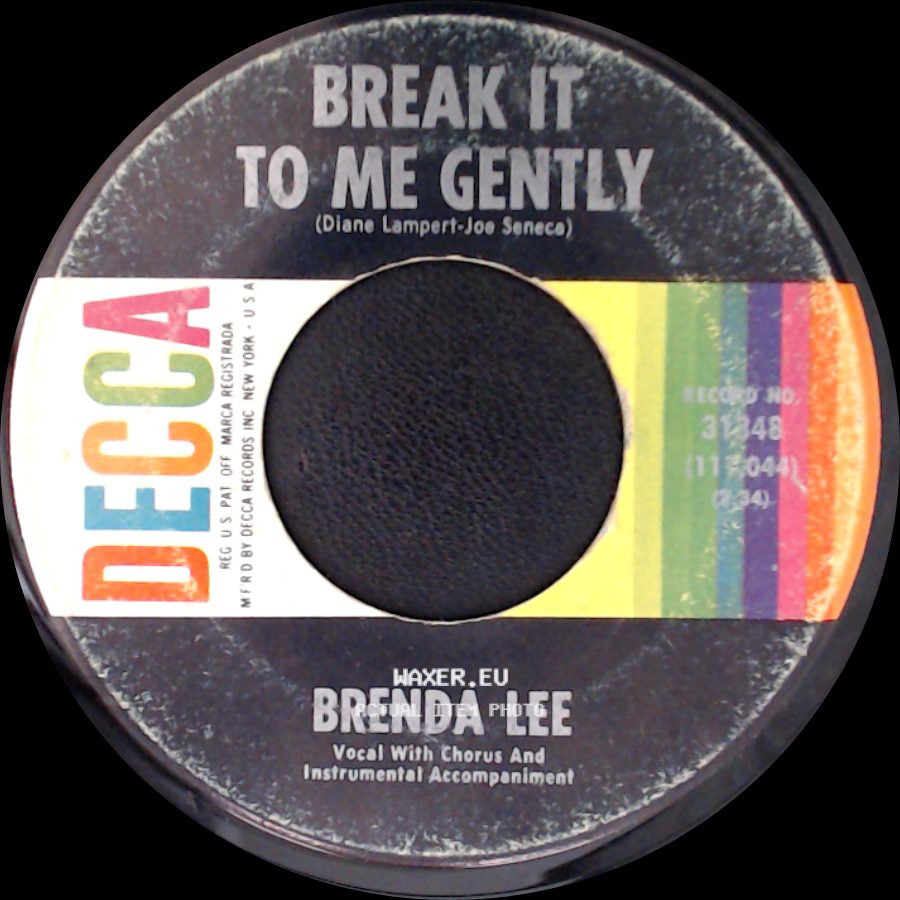 Brenda Lee - Break It To Me Gently / Break It To Me Gently side B