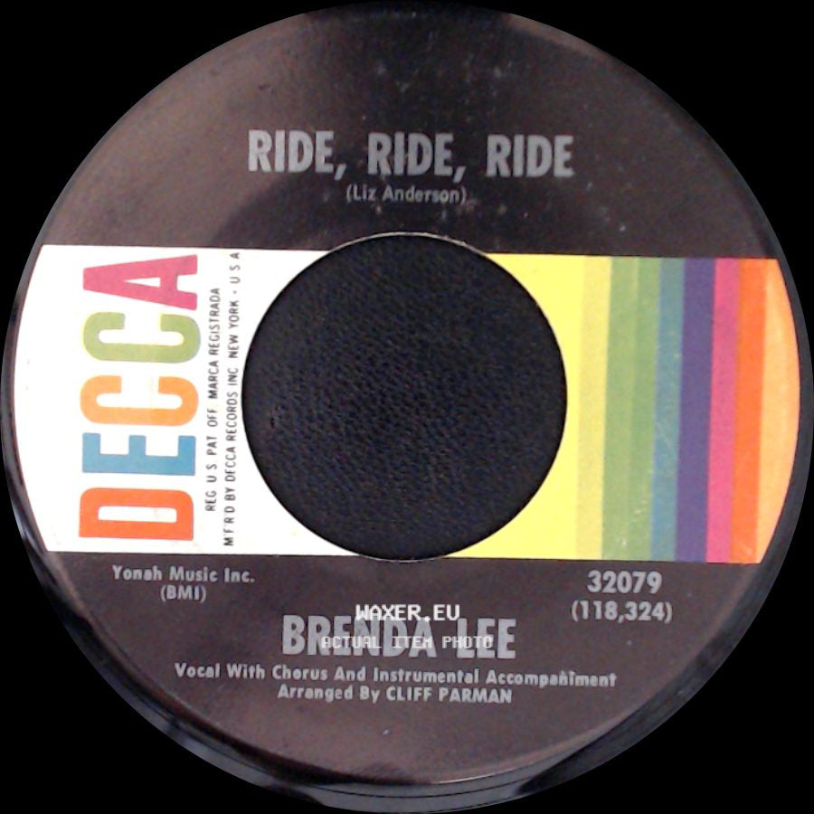 Brenda Lee - Ride, Ride, Ride / Lonely People Do Foolish Things side A