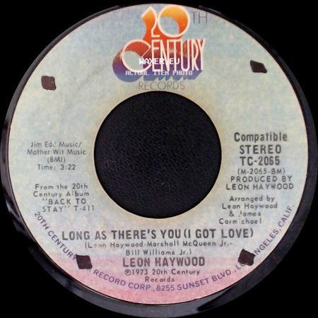 Leon Haywood - Long As There's You (I Got Love) / Keep It In The Family side A