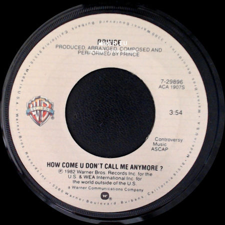 Prince - How Come U Don't Call Me Anymore? / 1999 side A