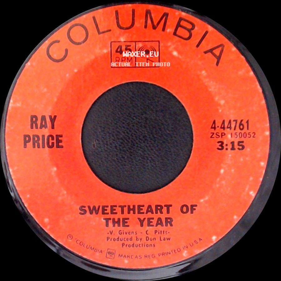 Ray Price - Sweetheart Of The Year / How Can I Write On Paper (What I Feel In My Heart) side A