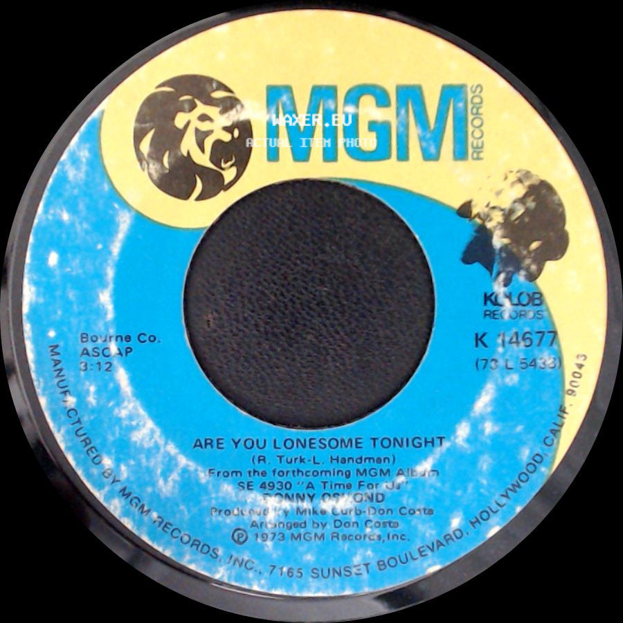 Donny Osmond - Are You Lonesome Tonight / When I Fall In Love side A