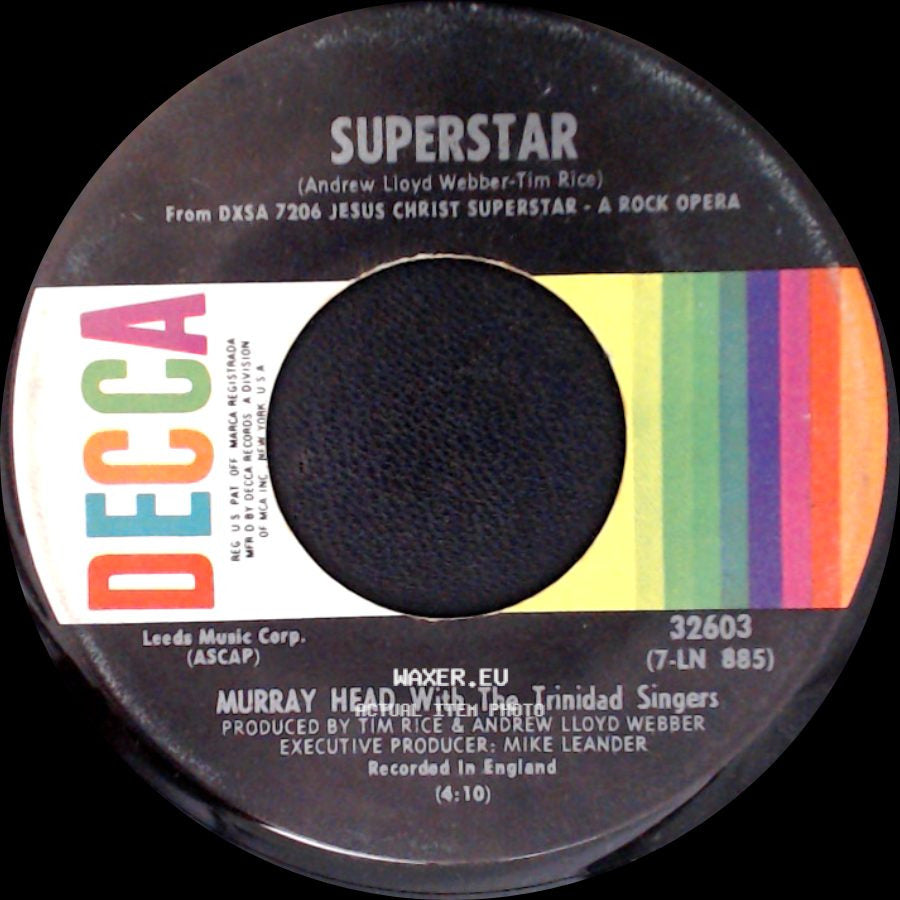 The Andrew Lloyd Webber Orchestra / Murray Head With The Trinidad Singers - John Nineteen Forty-One / Superstar side B