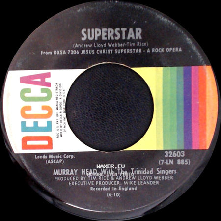 The Andrew Lloyd Webber Orchestra / Murray Head With The Trinidad Singers - John Nineteen Forty-One / Superstar side B