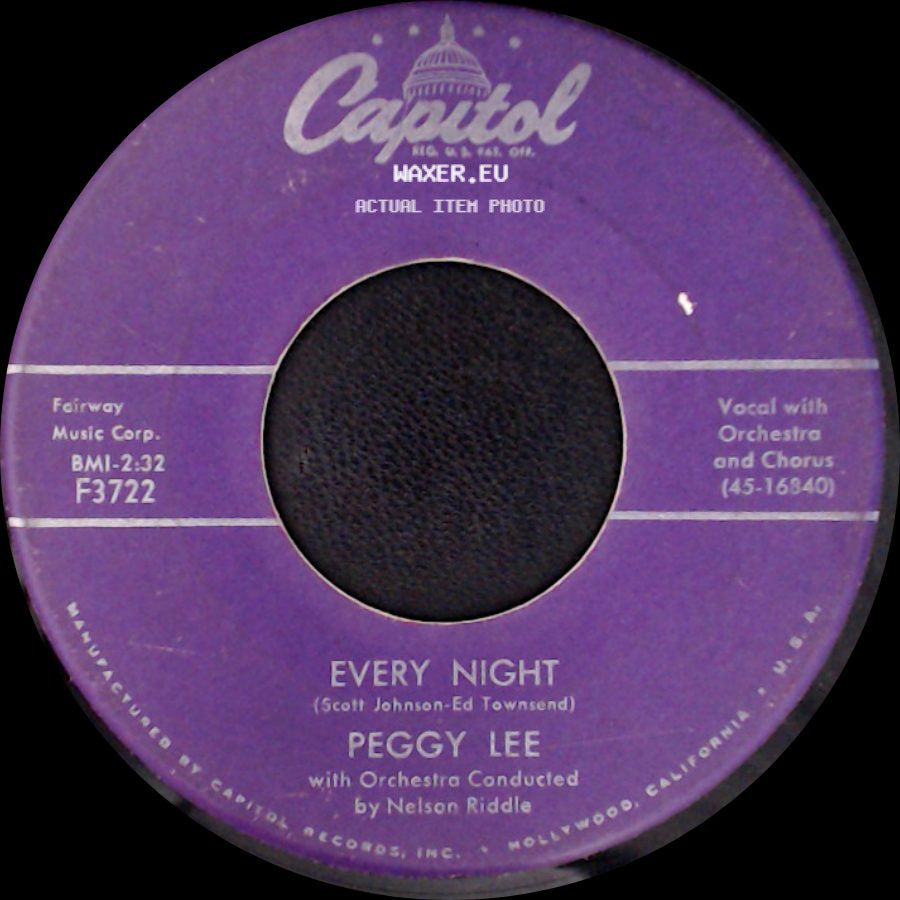 Peggy Lee - Every Night / Baby, Baby Wait For Me side A