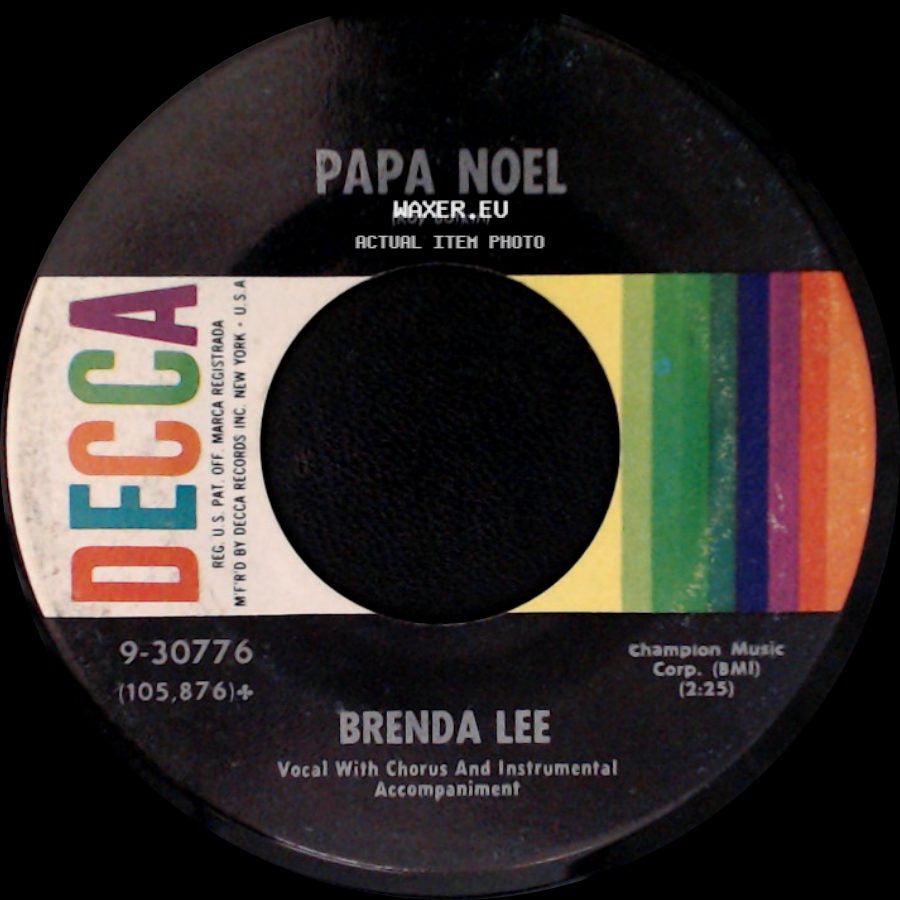 Brenda Lee - Rockin' Around The Christmas Tree / Papa Noel side B