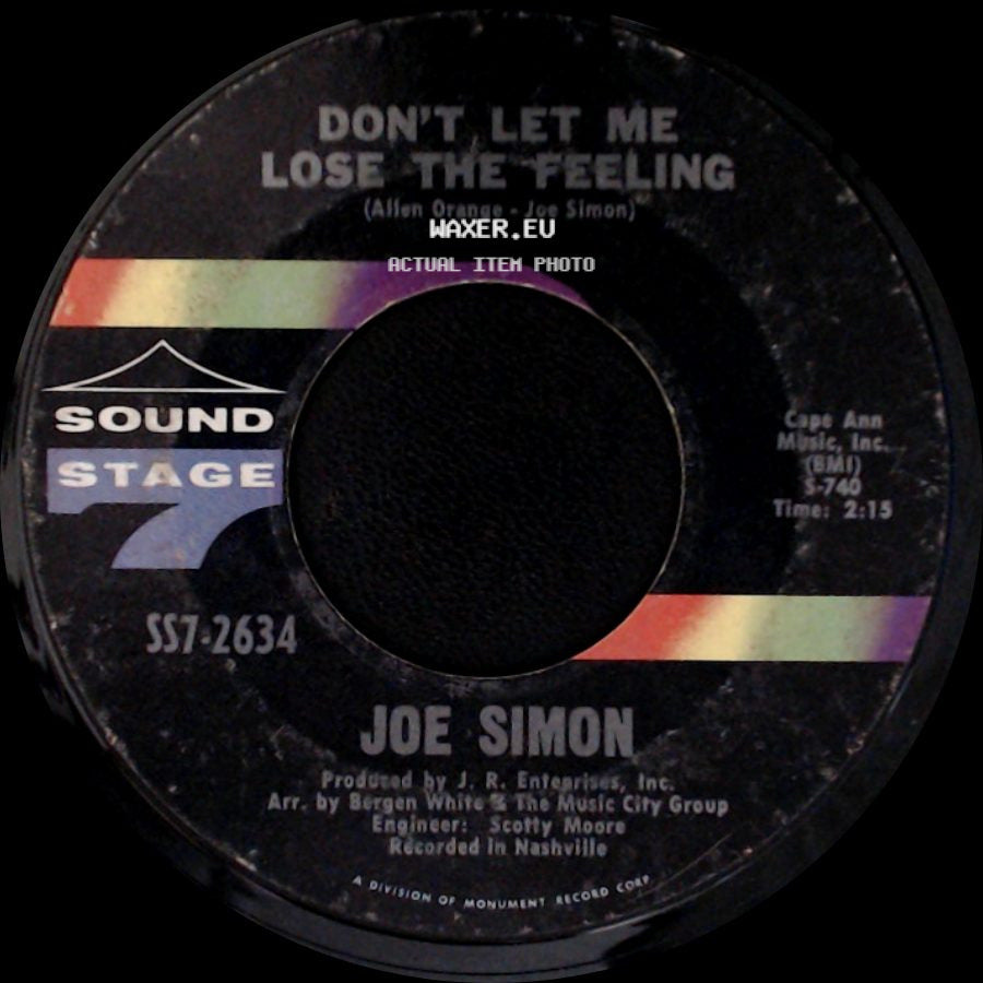 Joe Simon - Baby, Don't Be Looking In My Mind / Don't Let Me Lose The Feeling side B