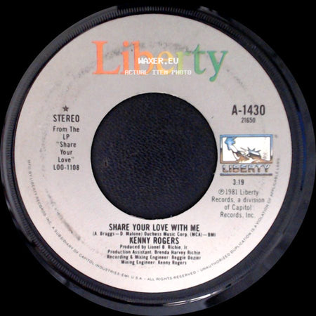Kenny Rogers - Greybeard / Share Your Love With Me side B
