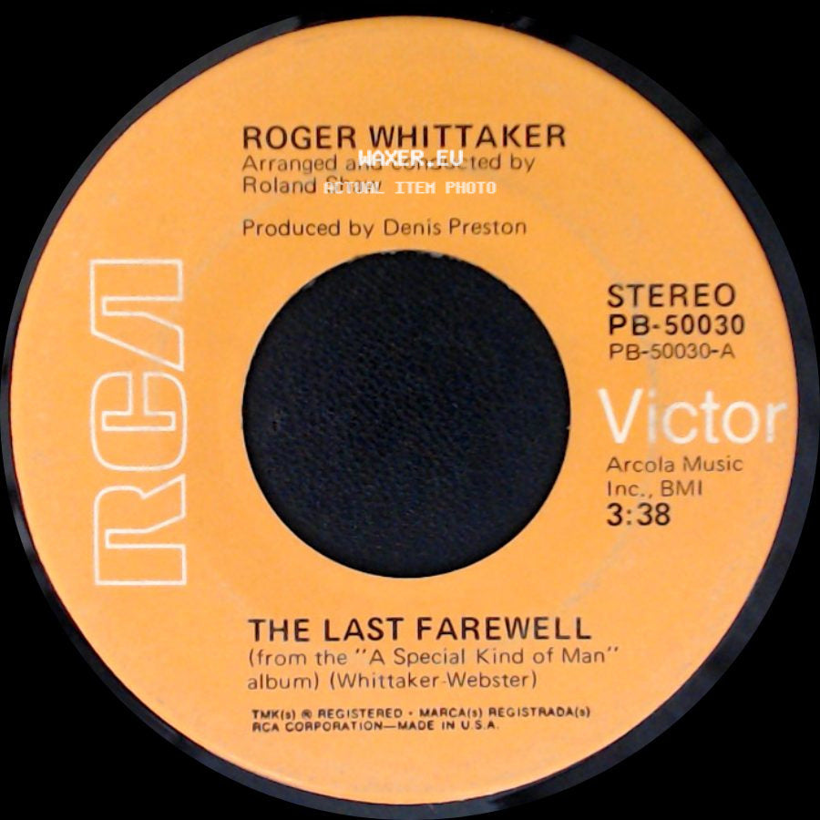 Roger Whittaker - Paradise / The Last Farewell side B