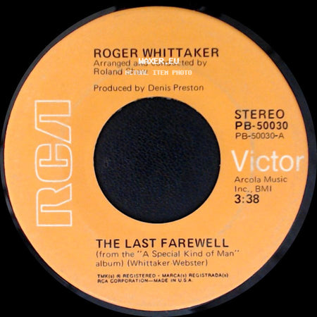 Roger Whittaker - Paradise / The Last Farewell side B