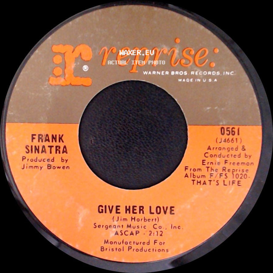 Nancy Sinatra & Frank Sinatra / Frank Sinatra - Somethin' Stupid / Give Her Love side B