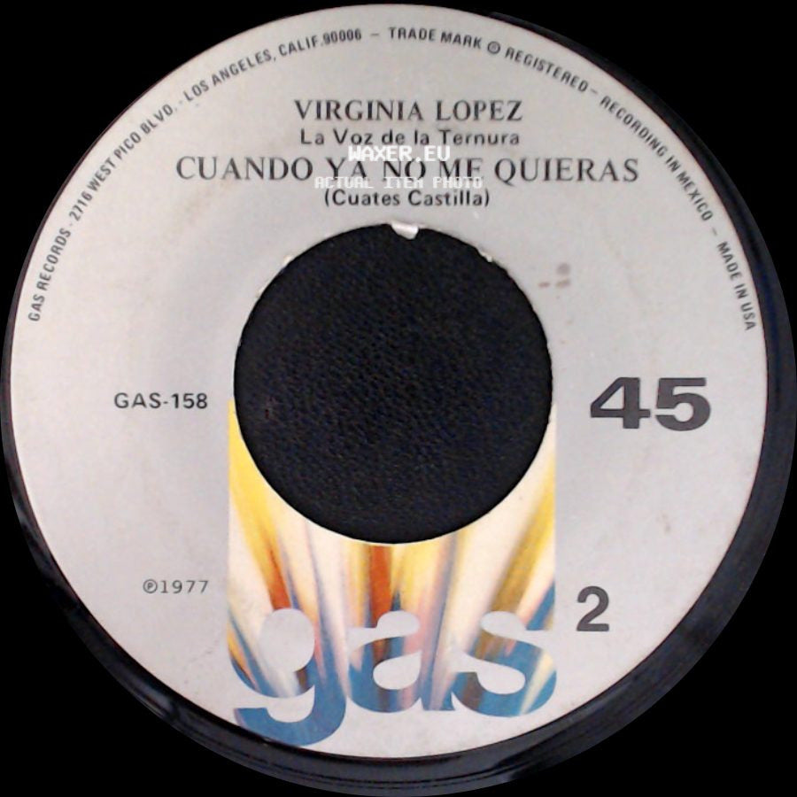Virginia Lopez - Si Si / Cuando Ya No Me Quieras side B