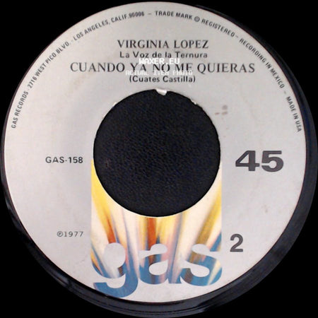 Virginia Lopez - Si Si / Cuando Ya No Me Quieras side B