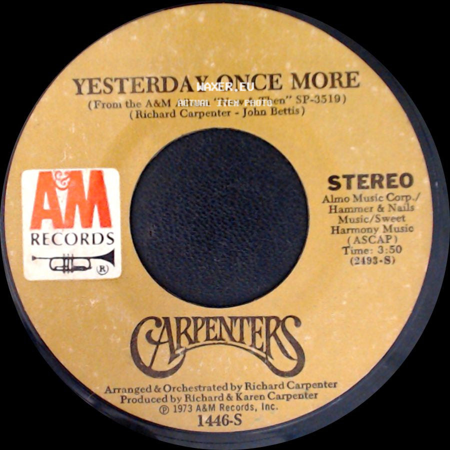 Carpenters - Yesterday Once More / Road Ode side A