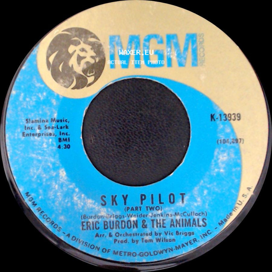 Eric Burdon & The Animals - Sky Pilot (Part Two) / Sky Pilot (Part One) side A
