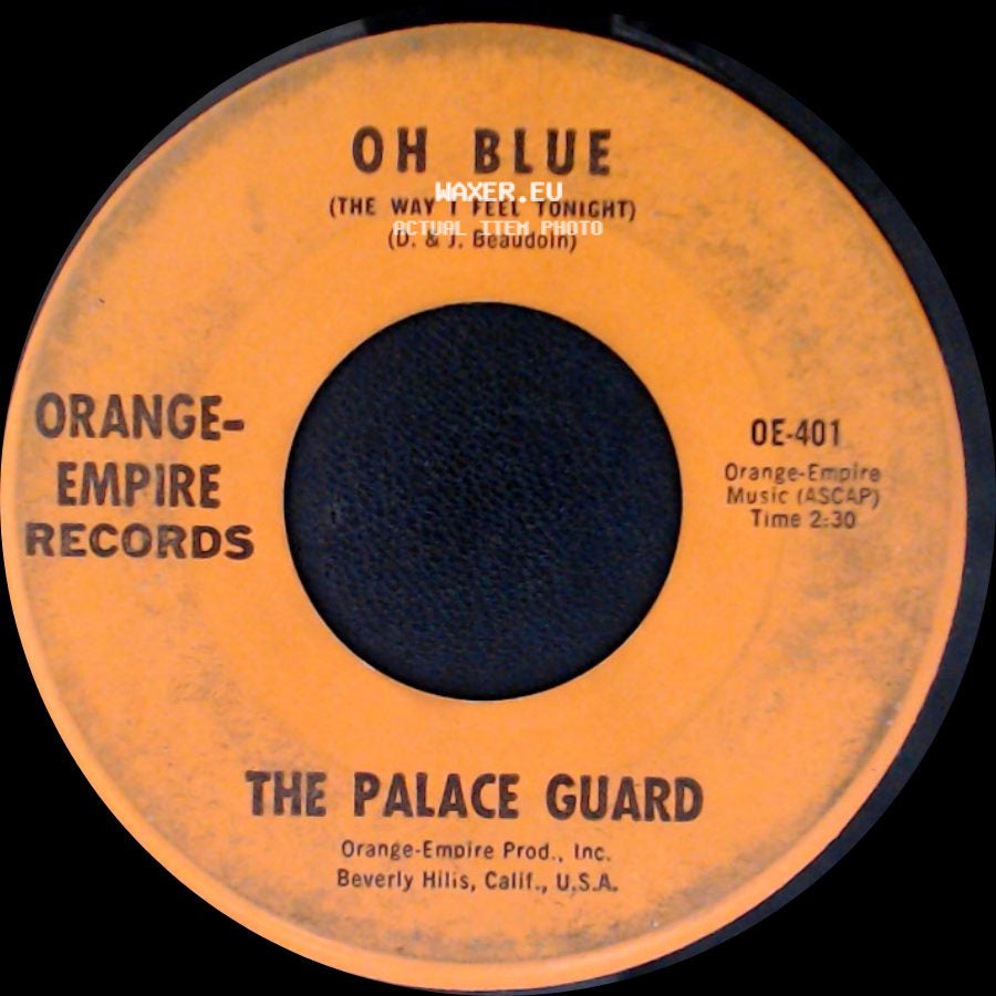 The Palace Guard - Falling Sugar / Oh Blue (The Way I Feel Tonight) side B