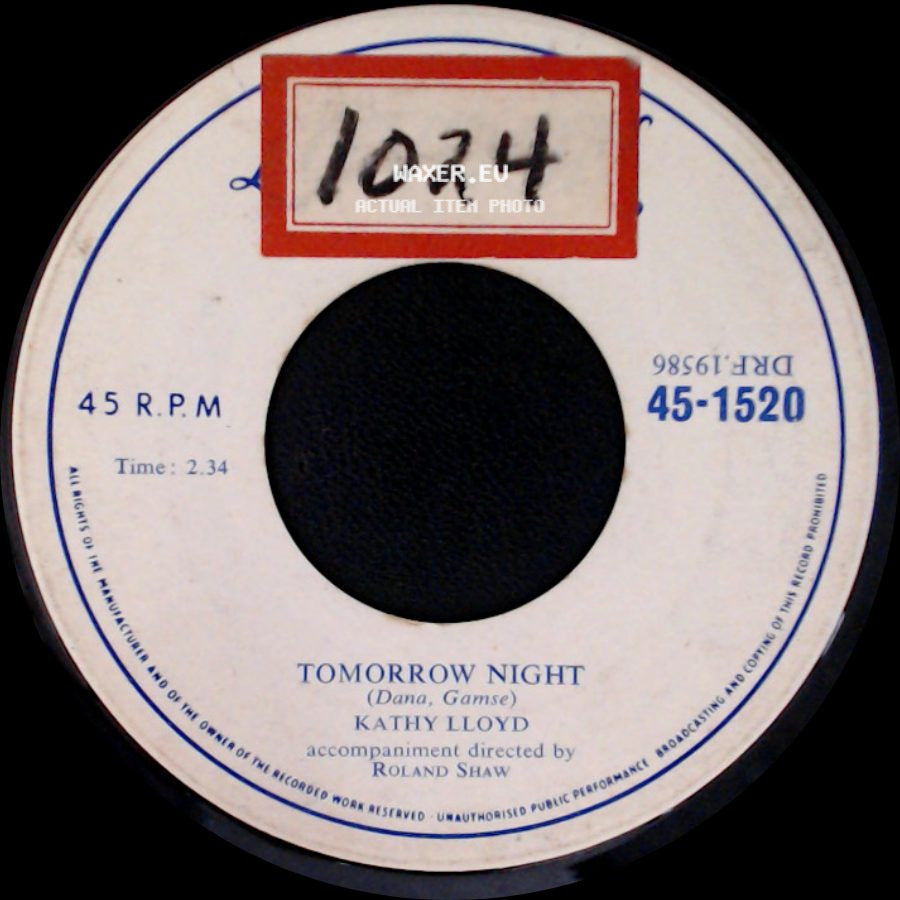 Kathy Lloyd - Tomorrow Night / It Worries Me side A