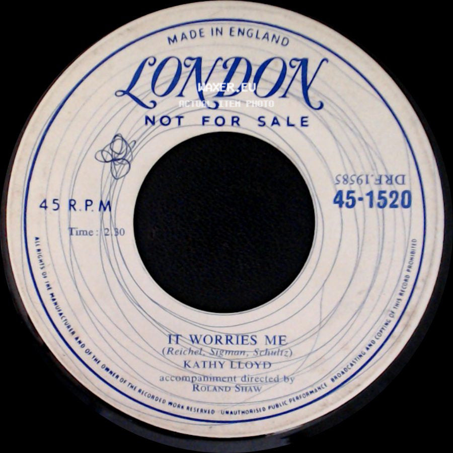 Kathy Lloyd - Tomorrow Night / It Worries Me side B