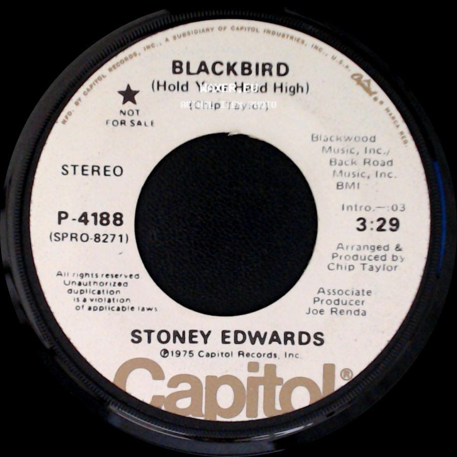 Stoney Edwards - Blackbird (Hold Your Head High) / Blackbird (Hold Your Head High) side B