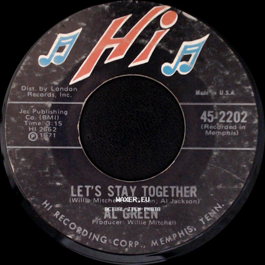 Al Green - Let's Stay Together / Tomorrow's Dream side A