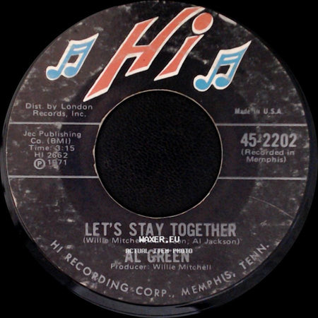 Al Green - Let's Stay Together / Tomorrow's Dream side A