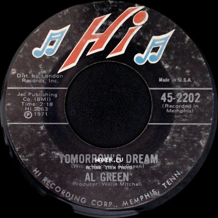 Al Green - Let's Stay Together / Tomorrow's Dream side B
