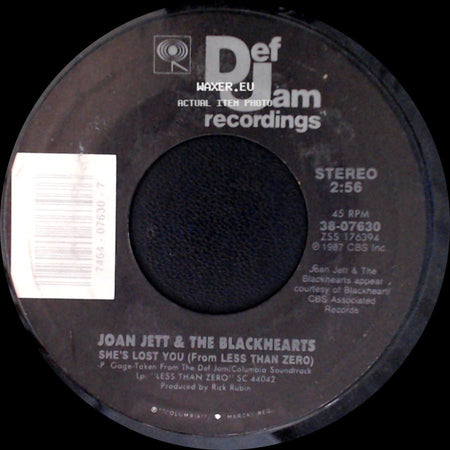 Bangles / Joan Jett & The Blackhearts - Hazy Shade Of Winter (From Less Than Zero) (Remix) / She's Lost You (From Less Than Zero) side B