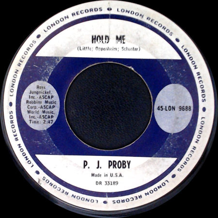 P. J. Proby - Hold Me / The Tip Of My Fingers side A