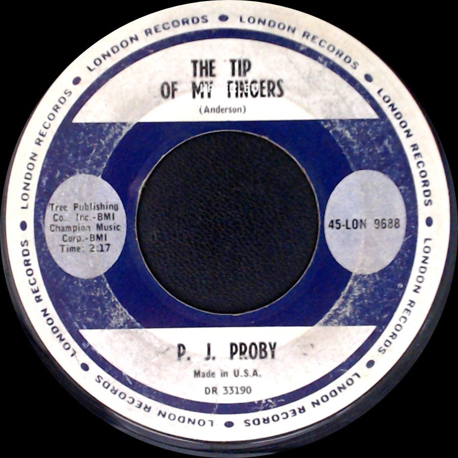 P. J. Proby - Hold Me / The Tip Of My Fingers side B