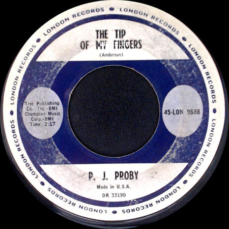 P. J. Proby - Hold Me / The Tip Of My Fingers side B