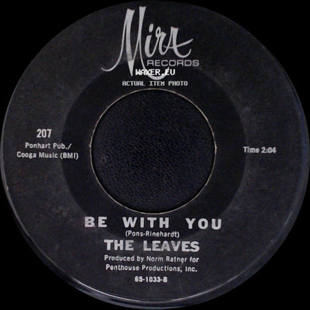 The Leaves - Hey Joe, Where You Gonna Go? / Be With You side B