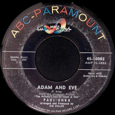 Paul Anka - Puppy Love / Adam And Eve side B